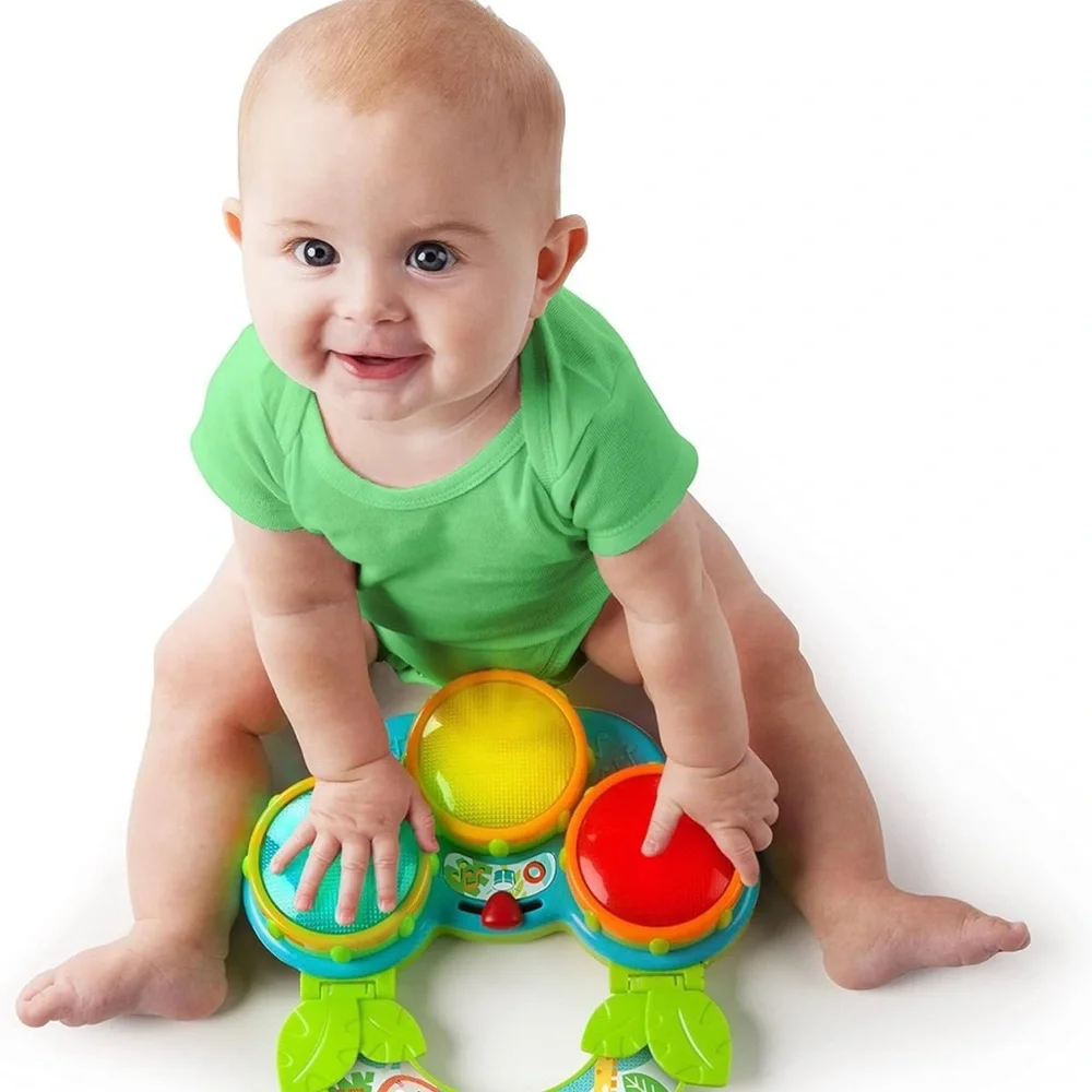 Colorful Musical Safari Beats Drum Toy with Lights